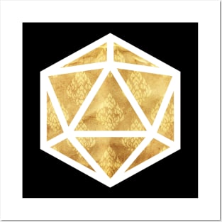 D20 Decal Badge - Gold Blessing Posters and Art